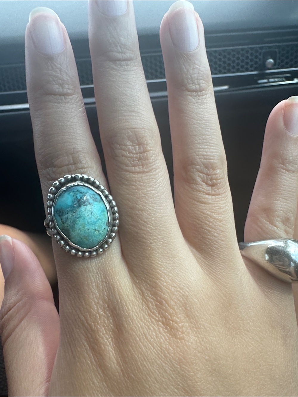 Turquoise and Sterling Silver Handmade Ring